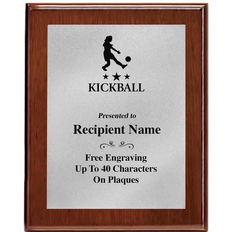 8X10 WALNUT PLQ MATTE SV PLT