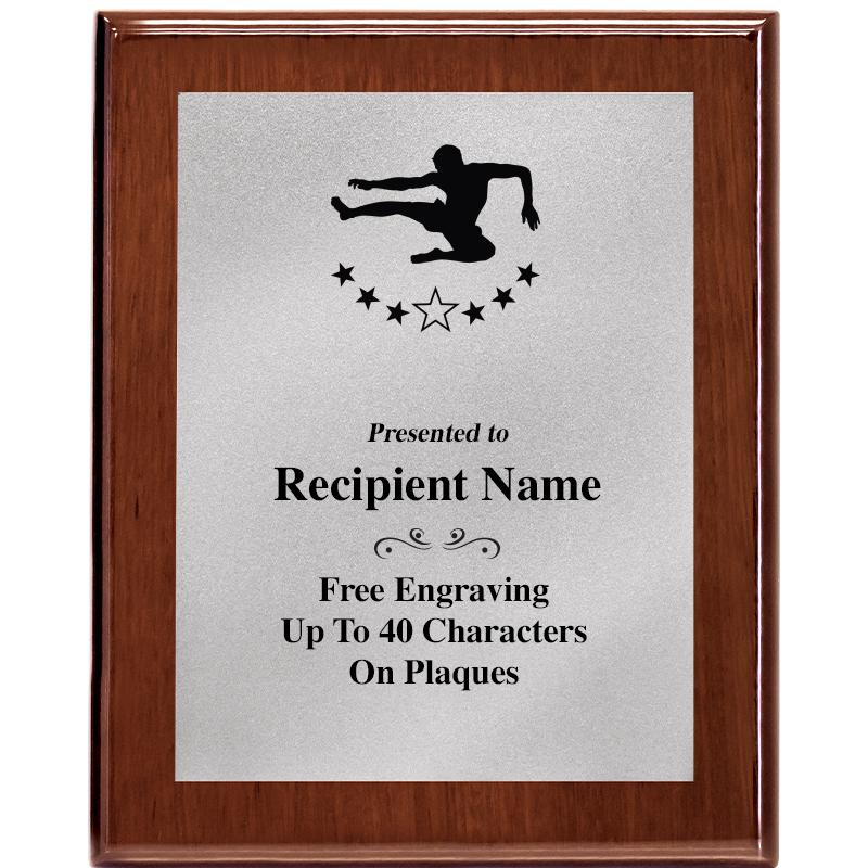 8X10 WALNUT PLQ MATTE SV PLT