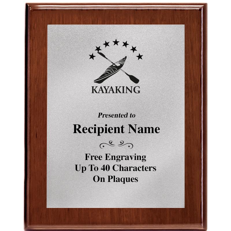 8X10 WALNUT PLQ MATTE SV PLT