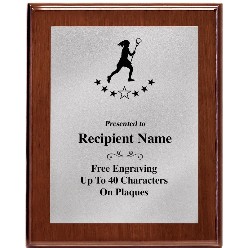 8X10 WALNUT PLQ MATTE SV PLT