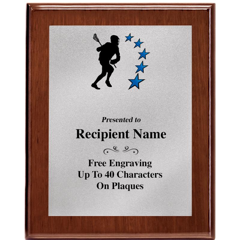 8X10 WALNUT PLQ MATTE SV PLT