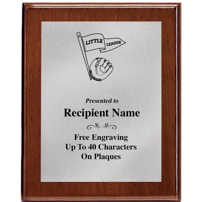 8X10 WALNUT PLQ MATTE SV PLT