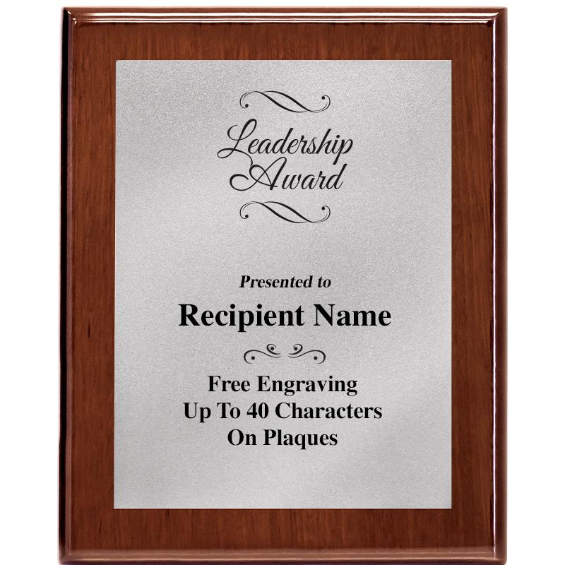 8X10 WALNUT PLQ MATTE SV PLT