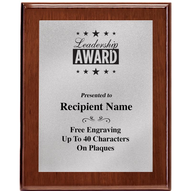 8X10 WALNUT PLQ MATTE SV PLT