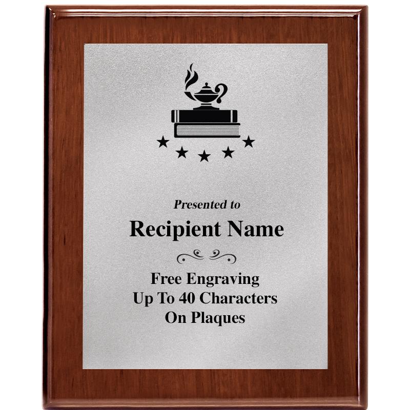 8X10 WALNUT PLQ MATTE SV PLT