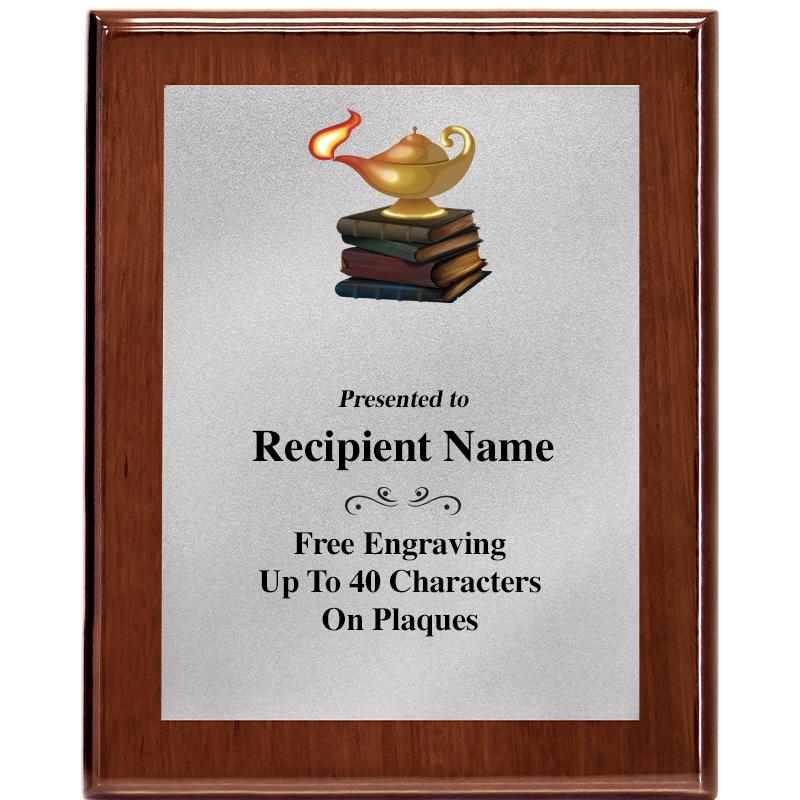 8X10 WALNUT PLQ MATTE SV PLT