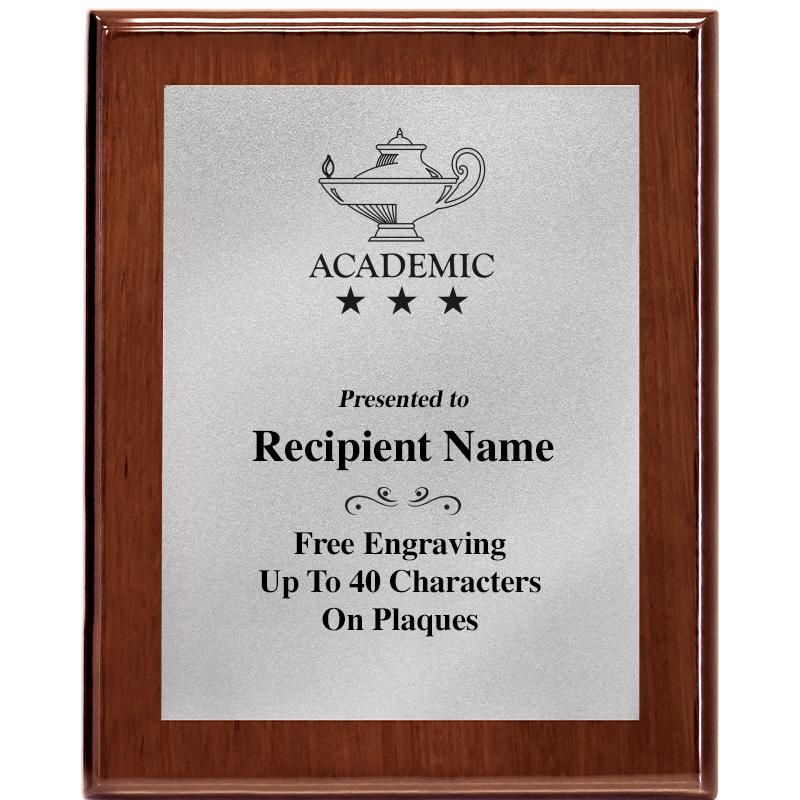 8X10 WALNUT PLQ MATTE SV PLT