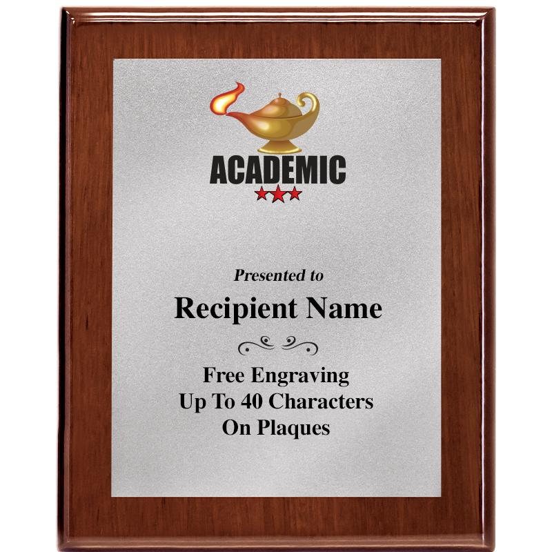 8X10 WALNUT PLQ MATTE SV PLT