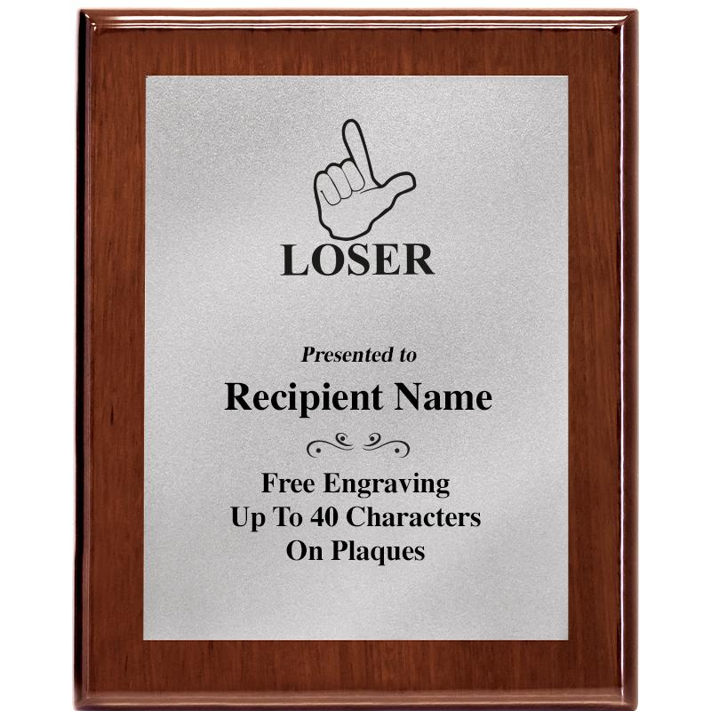 8X10 WALNUT PLQ MATTE SV PLT