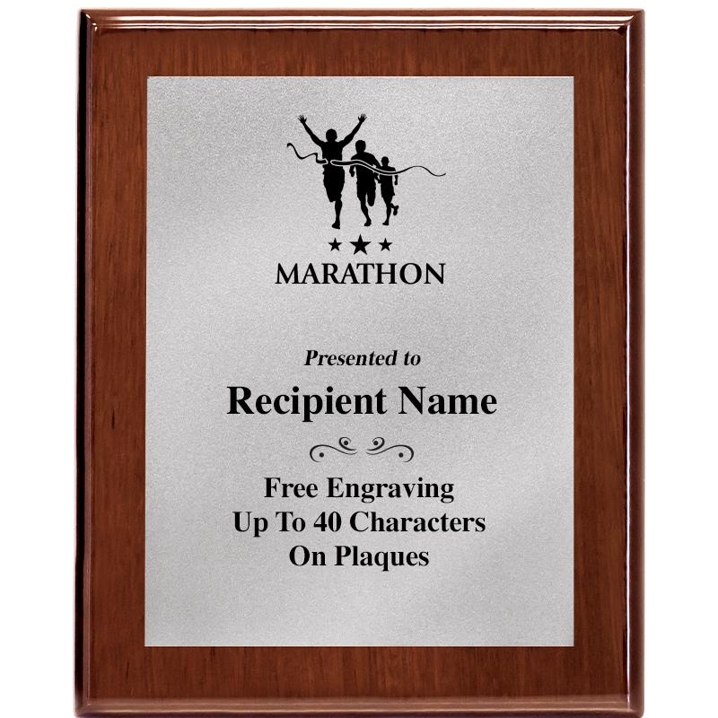 8X10 WALNUT PLQ MATTE SV PLT