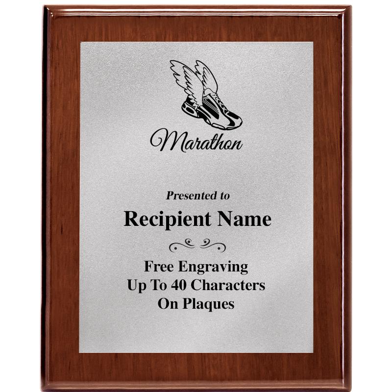 8X10 WALNUT PLQ MATTE SV PLT