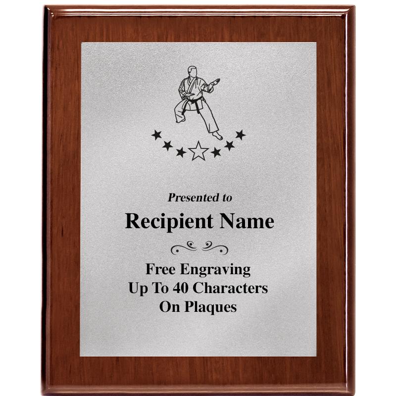 8X10 WALNUT PLQ MATTE SV PLT