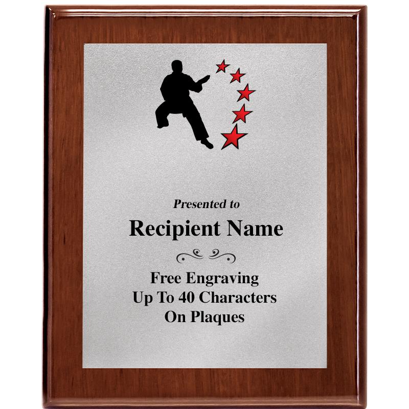 8X10 WALNUT PLQ MATTE SV PLT