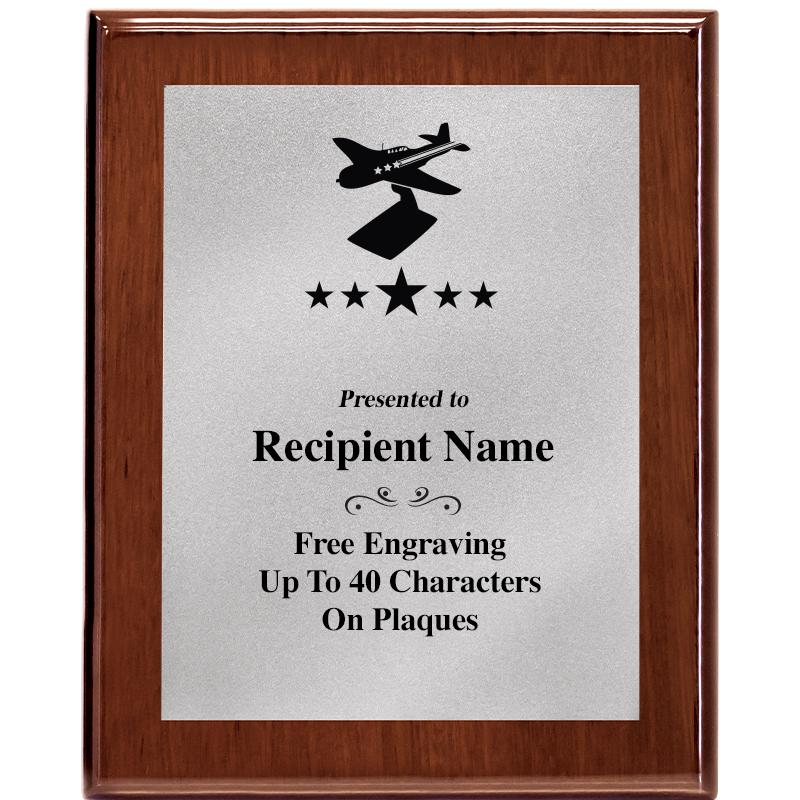 8X10 WALNUT PLQ MATTE SV PLT