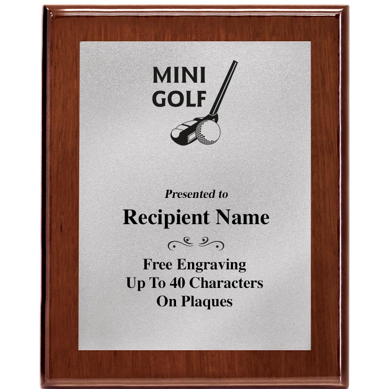 8X10 WALNUT PLQ MATTE SV PLT