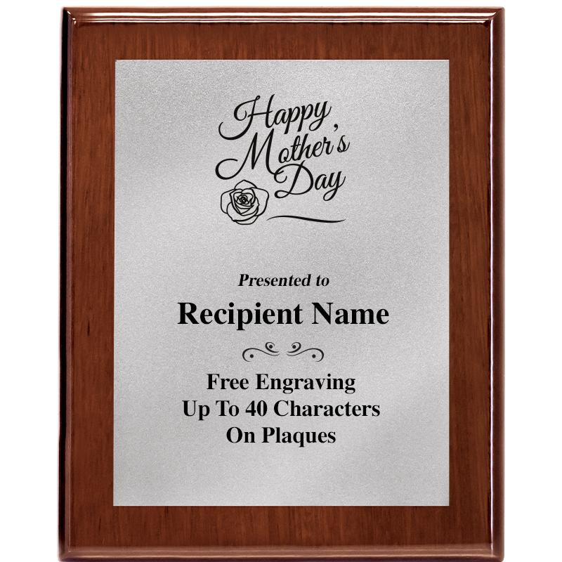 8X10 WALNUT PLQ MATTE SV PLT