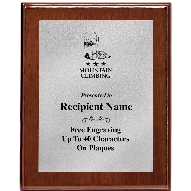 8X10 WALNUT PLQ MATTE SV PLT