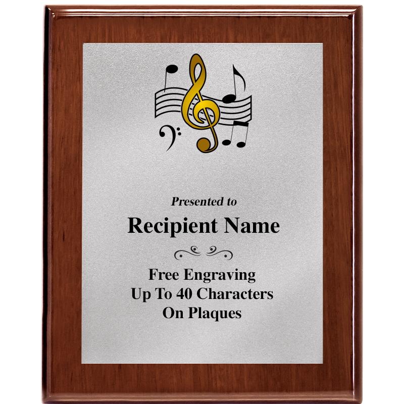 8X10 WALNUT PLQ MATTE SV PLT