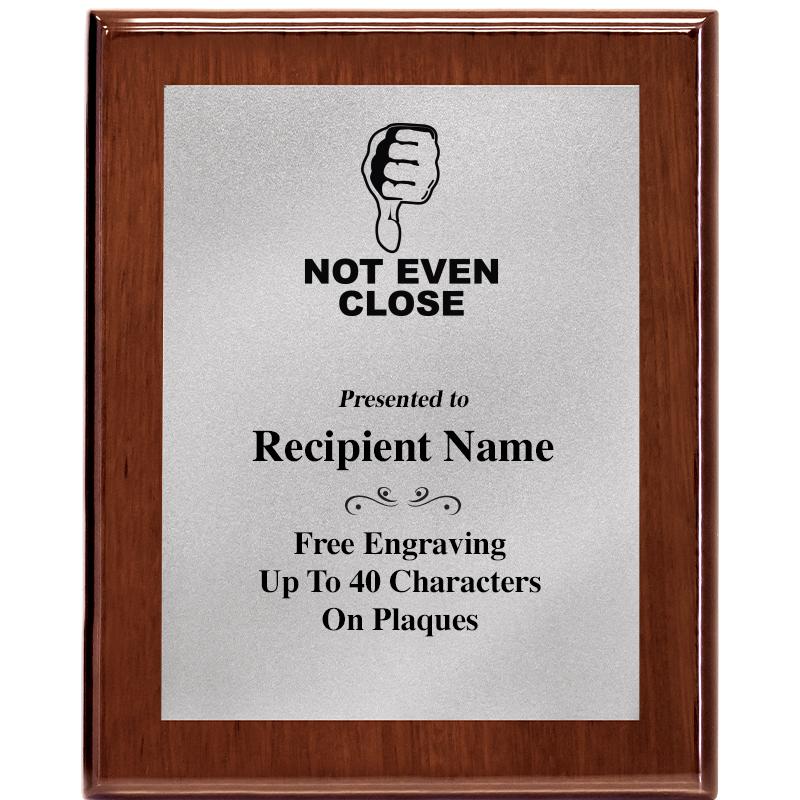 8X10 WALNUT PLQ MATTE SV PLT