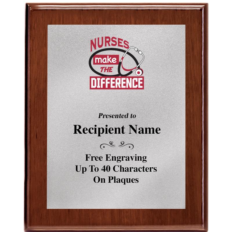 8X10 WALNUT PLQ MATTE SV PLT