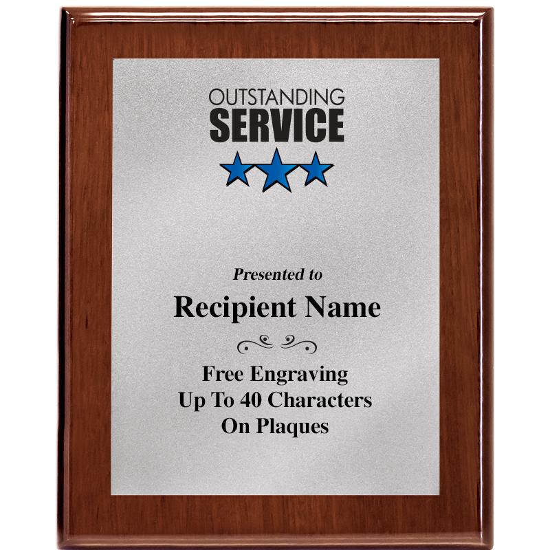 8X10 WALNUT PLQ MATTE SV PLT