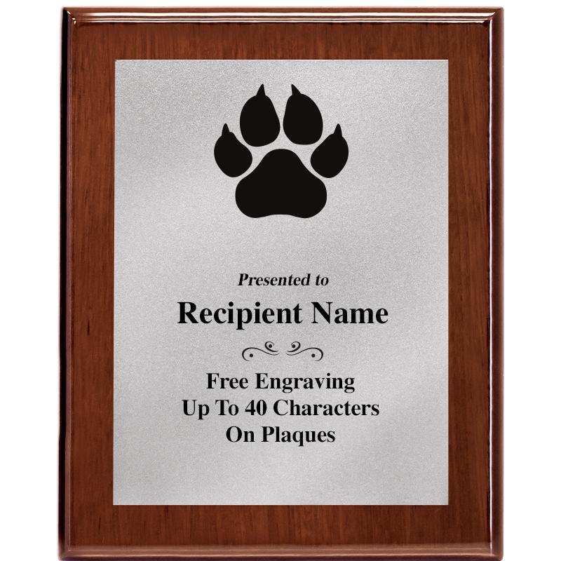 8X10 WALNUT PLQ MATTE SV PLT