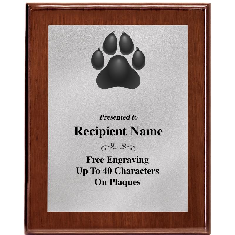 8X10 WALNUT PLQ MATTE SV PLT