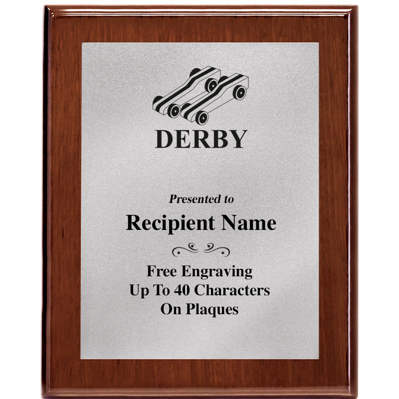 8X10 WALNUT PLQ MATTE SV PLT