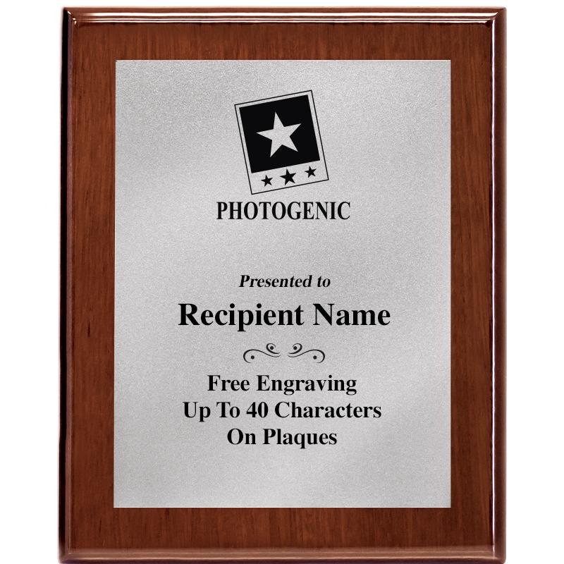 8X10 WALNUT PLQ MATTE SV PLT