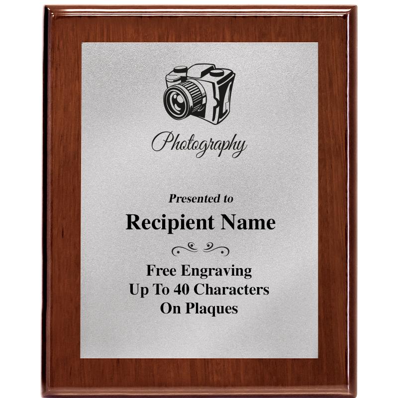 8X10 WALNUT PLQ MATTE SV PLT