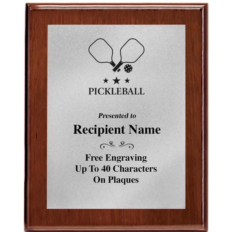 8X10 WALNUT PLQ MATTE SV PLT