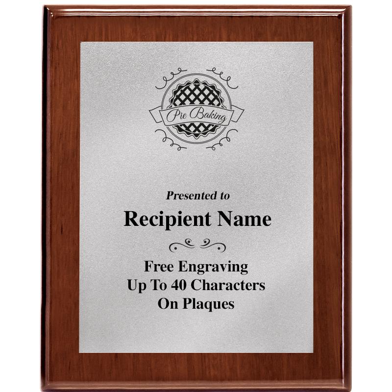 8X10 WALNUT PLQ MATTE SV PLT