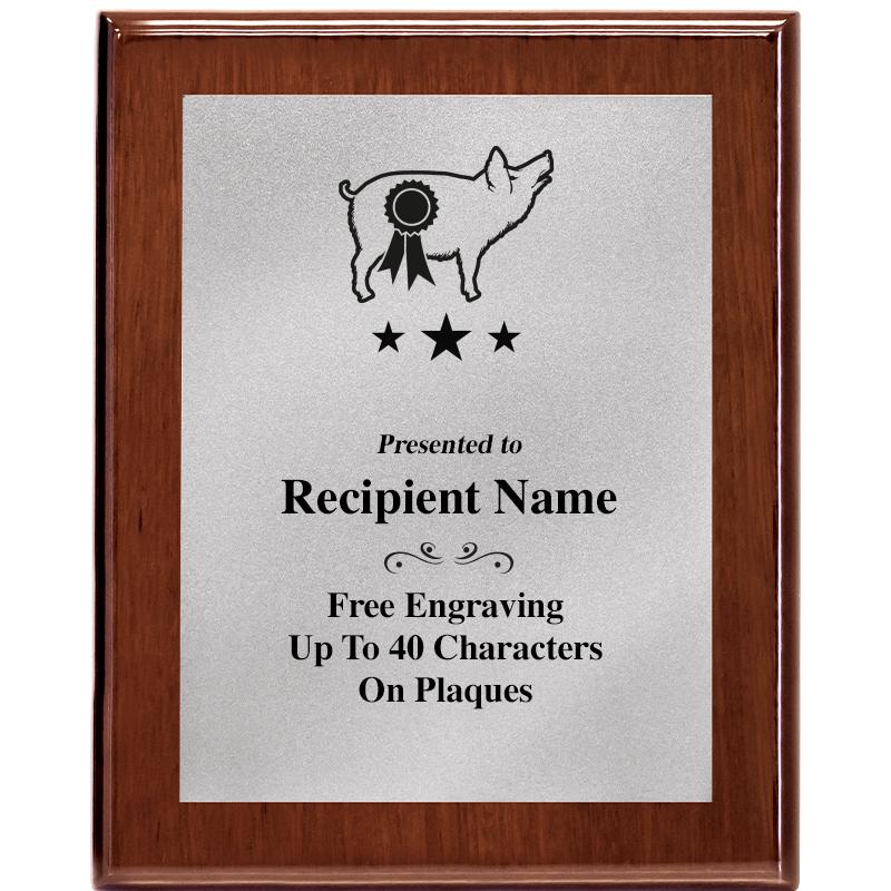 8X10 WALNUT PLQ MATTE SV PLT