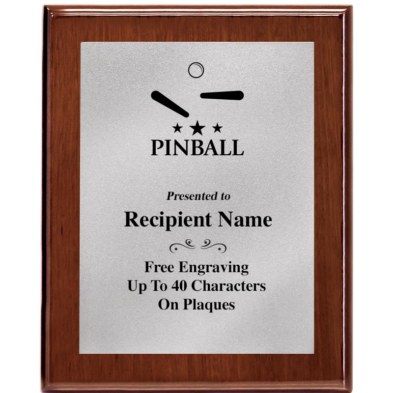 8X10 WALNUT PLQ MATTE SV PLT