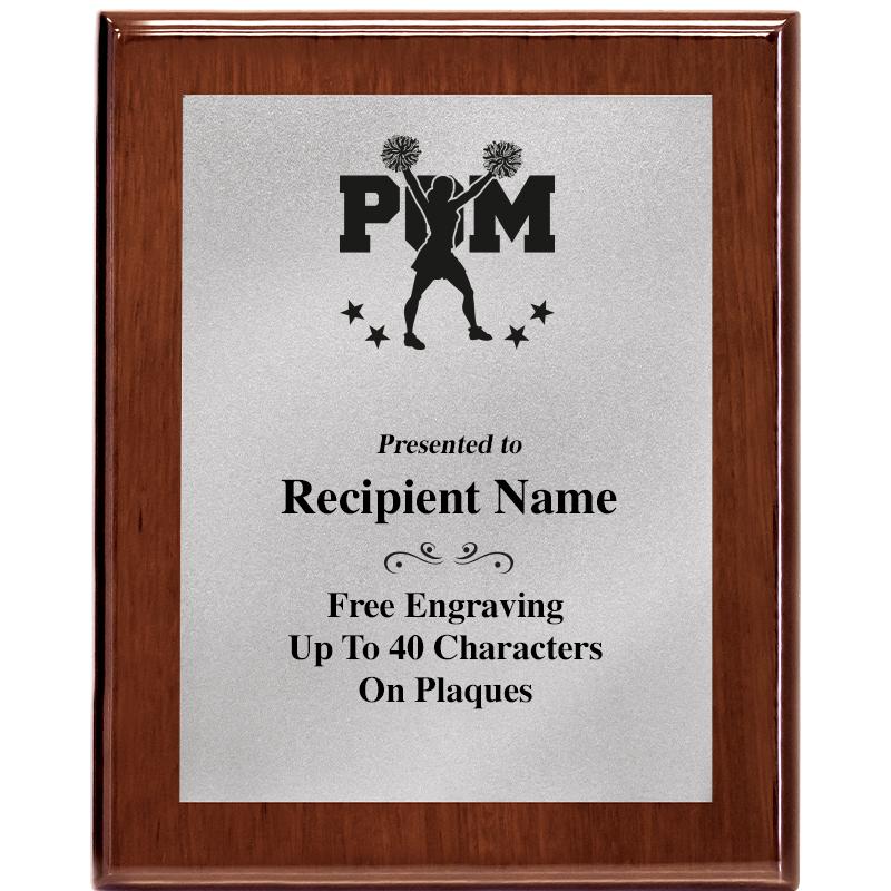 8X10 WALNUT PLQ MATTE SV PLT