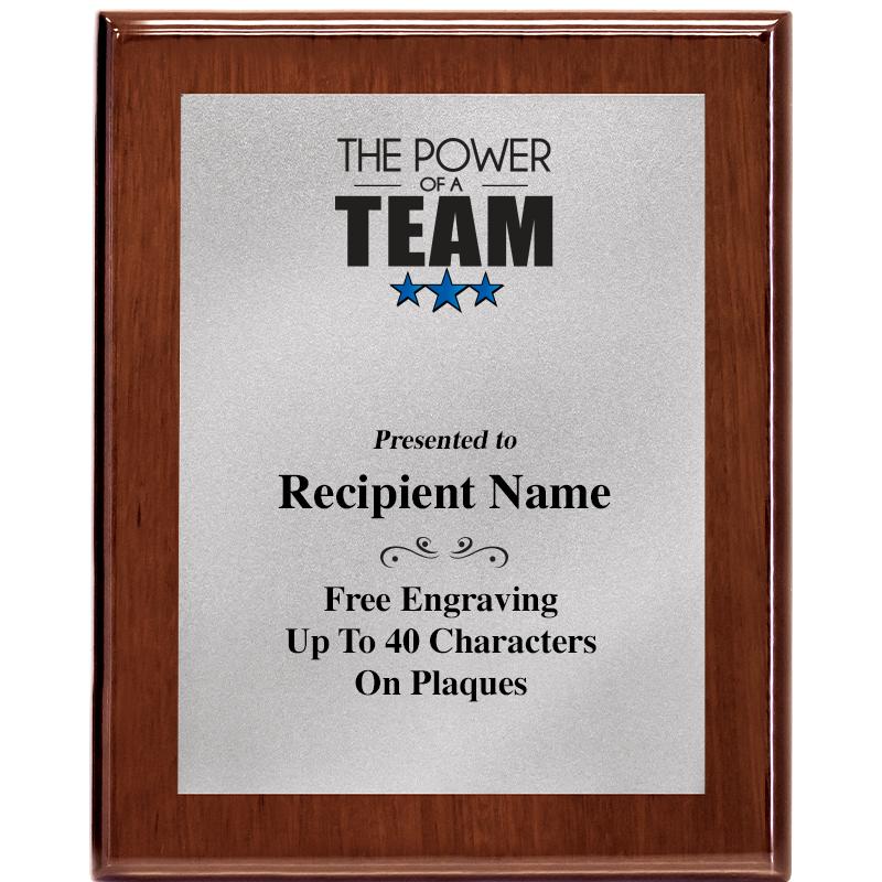 8X10 WALNUT PLQ MATTE SV PLT