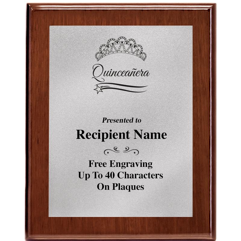 8X10 WALNUT PLQ MATTE SV PLT