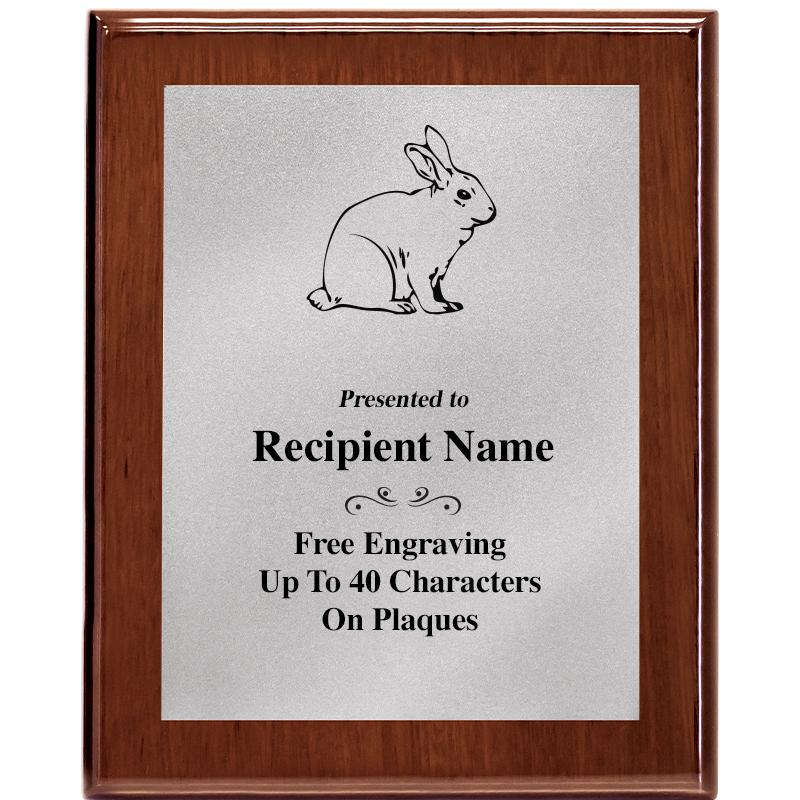 8X10 WALNUT PLQ MATTE SV PLT