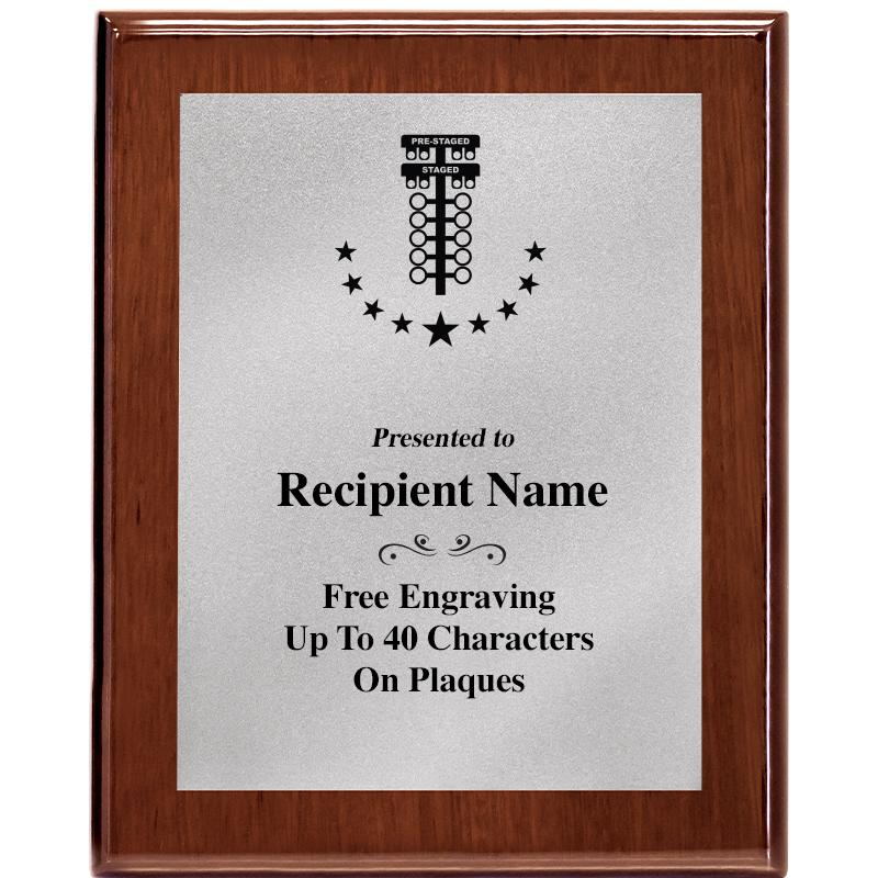 8X10 WALNUT PLQ MATTE SV PLT