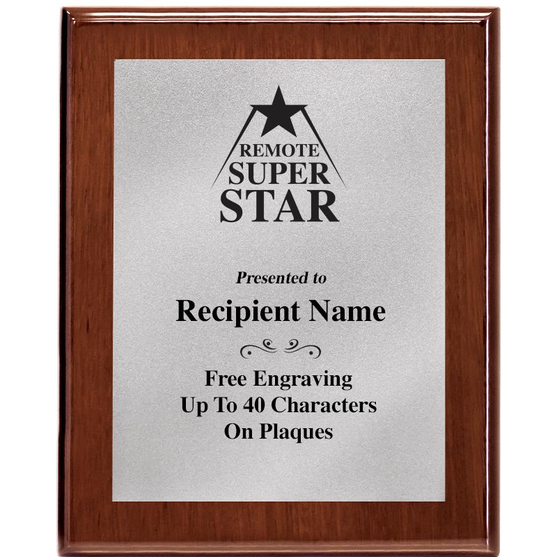 8X10 WALNUT PLQ MATTE SV PLT