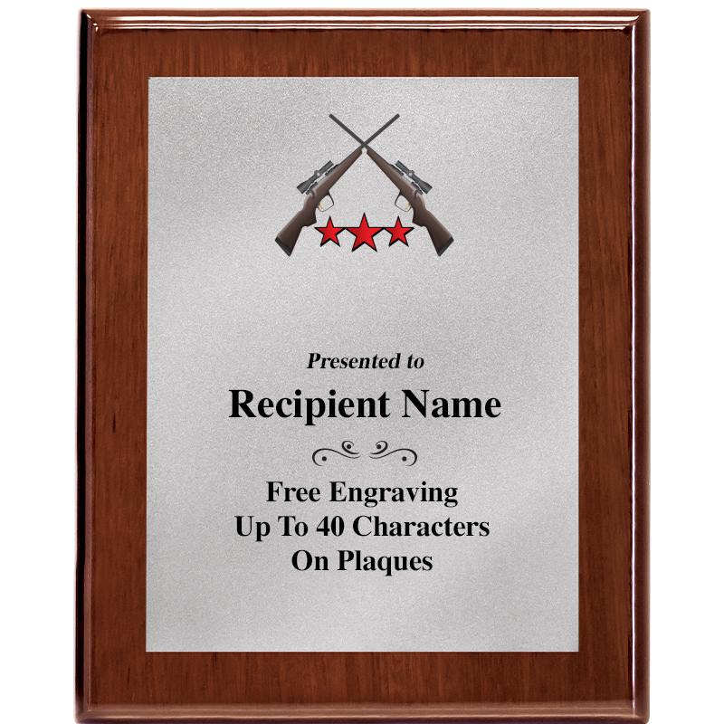 8X10 WALNUT PLQ MATTE SV PLT