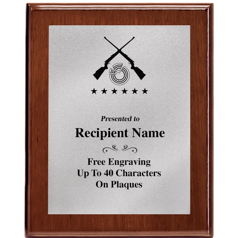 8X10 WALNUT PLQ MATTE SV PLT