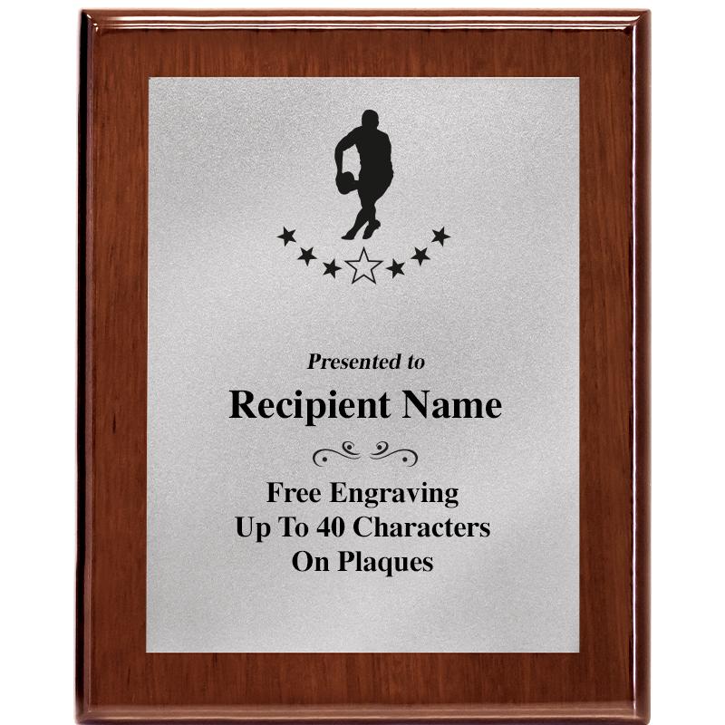 8X10 WALNUT PLQ MATTE SV PLT