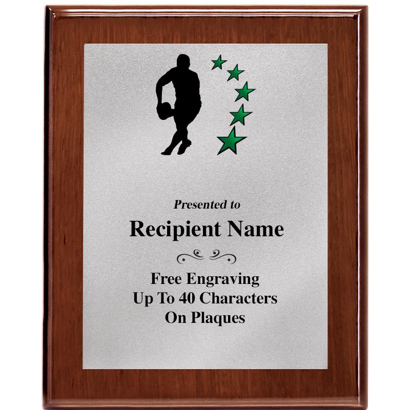 8X10 WALNUT PLQ MATTE SV PLT