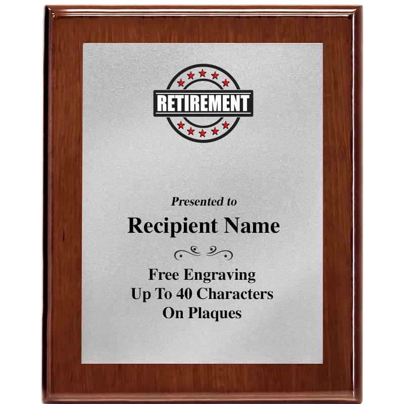 8X10 WALNUT PLQ MATTE SV PLT