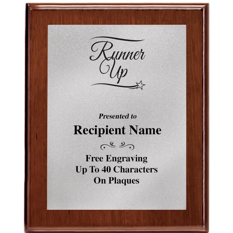 8X10 WALNUT PLQ MATTE SV PLT