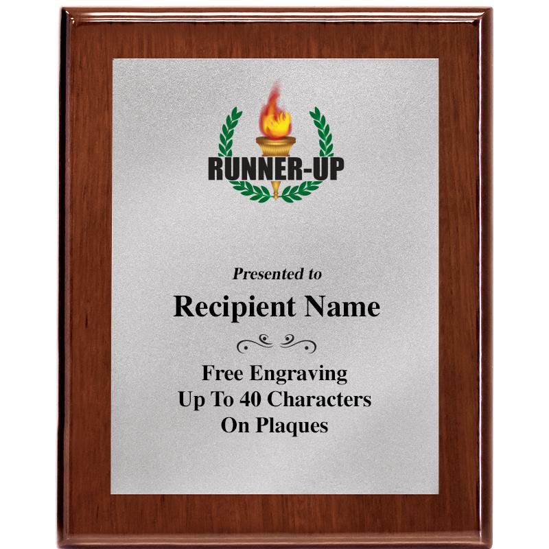 8X10 WALNUT PLQ MATTE SV PLT