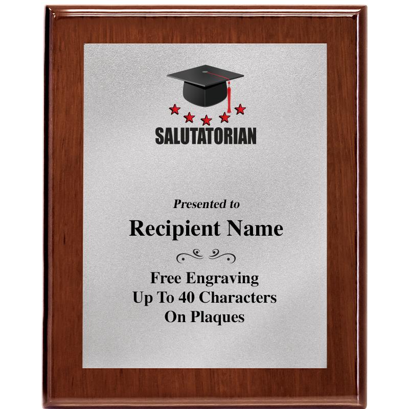 8X10 WALNUT PLQ MATTE SV PLT