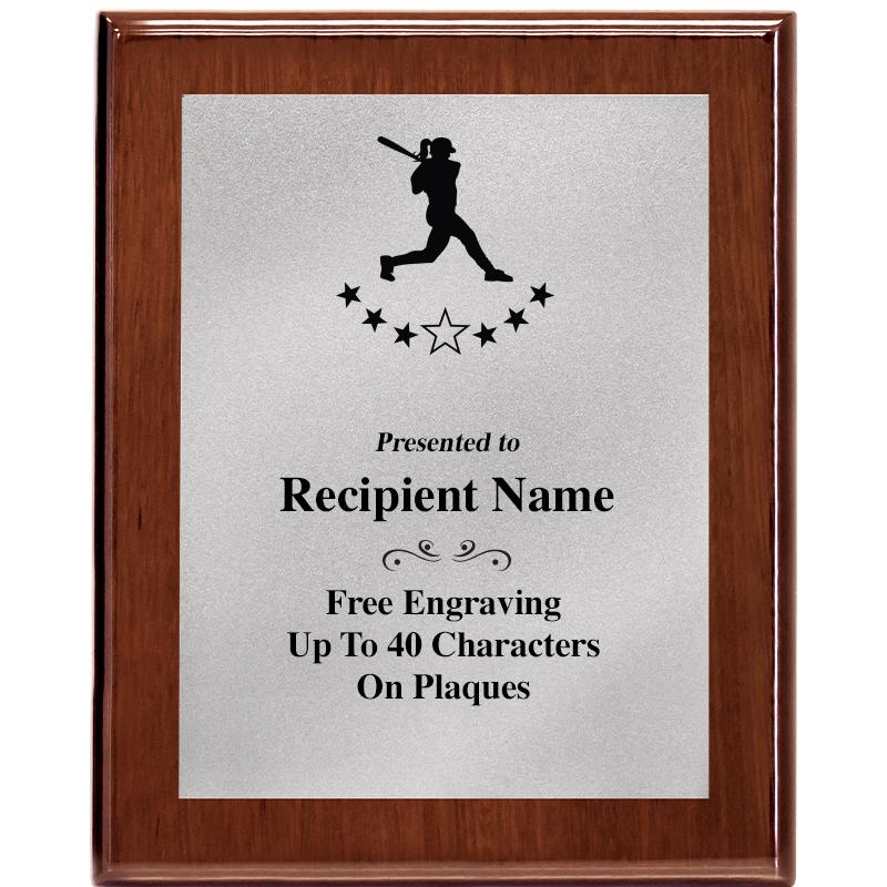 8X10 WALNUT PLQ MATTE SV PLT