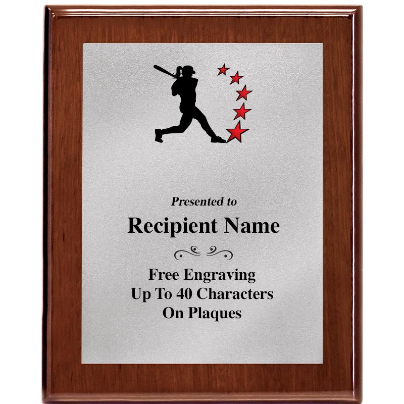 8X10 WALNUT PLQ MATTE SV PLT